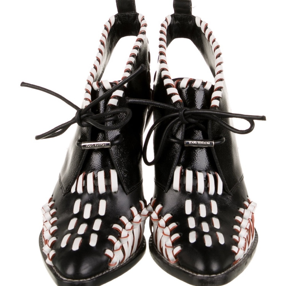 Louis Vuitton Leather Lace-Up Boots